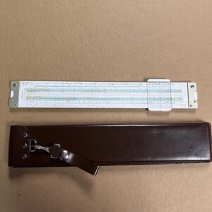 Dietzgen 1741 Slide Rule Log Log Leather Case Decimal Trig Type Mathematical VTH